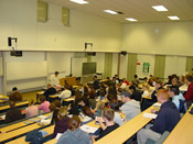 Students in the lecture theatre.